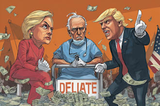 draw unique quality political or editorial cartoon art for you