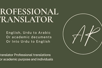 professionally translate english to arabic and urdu