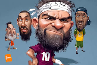draw amazing and original cartoon caricature for you