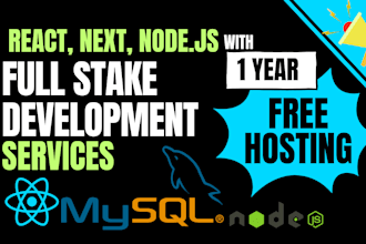 do full stake development as backend frontend website developer in react, nodejs