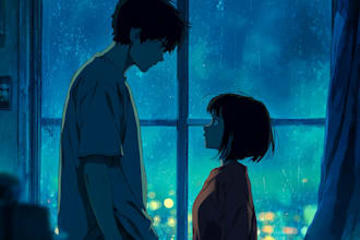 create a anime couple character art anime