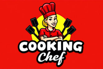 make an amazing cooking chef logo design with unlimited revision