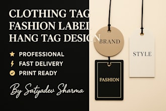 create custom clothing tag, fashion label and hang tag