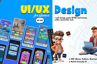 design professional game UI UX with premium look