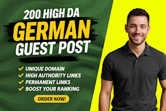 provide dr 90 plus dofollow german guest post backlinks