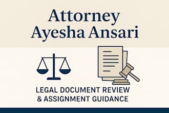 review and polish legal documents or law student assignments