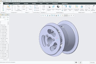 3d modeling and 2d drawing in solidworks, fusion 360,  creo,