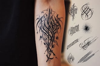 not design an average calligraphy tattoo