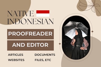 proofread and edit as a native indonesian speaker