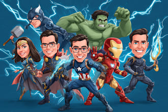 draw superhero comic superhero character