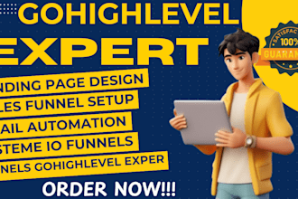 do landingpage design salesfunnel email automation systeme io gohighlevel expert