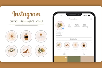 design aesthetic instagram story highlight icons for a professional profile look