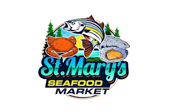 create wonderful and excellent seafood logo design
