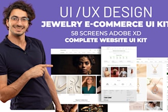 jewellery ecommerce website UI UX design in adobe xd