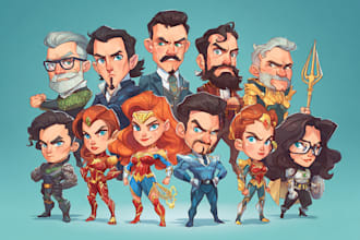 draw black and white comic superhero character line art