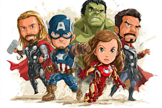 draw comic book pages, webcomic art, superhero characters