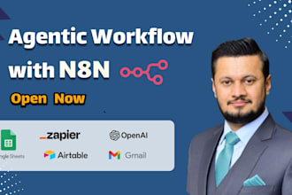 build agentic workflows using n8n, and zapier