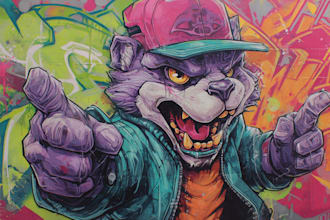 create custom graffiti art designs murals and wall arts