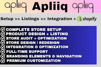create a professional apliiq pod store with product listings