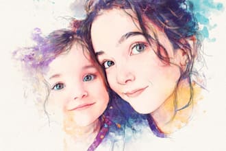 draw cute watercolor illustrations