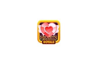 design hearts royale a mobile game logo