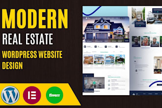 design modern real estate wordpress website with elementor