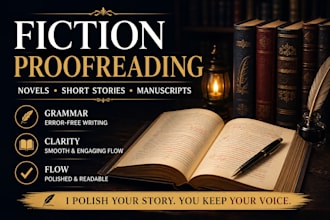 proofread and edit your fiction manuscript professionally