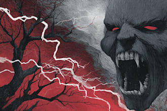 do high detailed dark art illustration with horror shades
