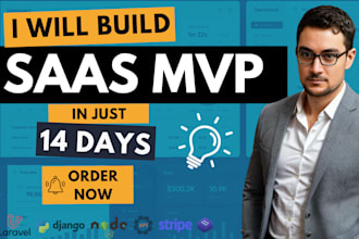 develop a custom startup mvp with authentication, payments and dashboard in 14d