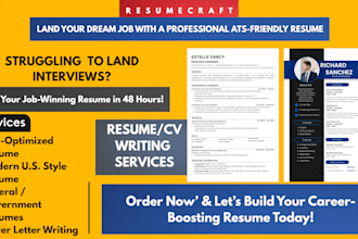 create an ats friendly resume and cover letter