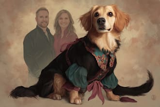 design family portrait friendship portrait pet portrait