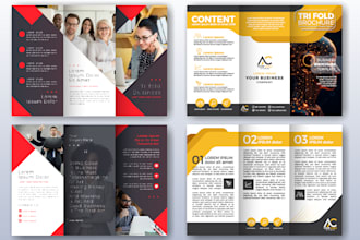 design premium corporate  trifold brochures