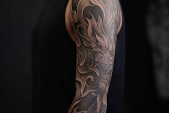 create a tattoo design of tattoo sleeve