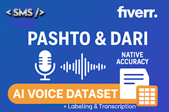 record pashto or dari speech dataset for ai model training