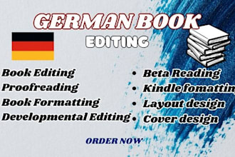 proofread and refine your essay, edit german book, text formatting