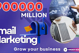 900 million send bulk emails, email blast and email marketing campaign to inbox