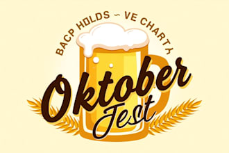 design high quality oktoberfest party logo in very short time