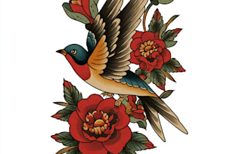 do traditional old school tattoo design