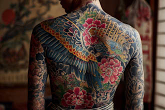 make a traditional japanese irezumi tattoo