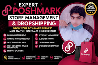 do expert poshmark store management and dropshipping