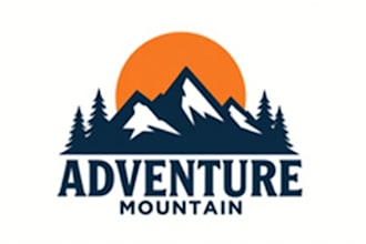 give a high quality mountain hill logo with unlimited revision in 15 hours
