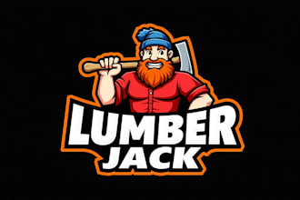 create an awesome lumberjack worker logo o with satisfaction guaranteed
