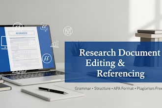improve structure, grammar and referencing of your research document