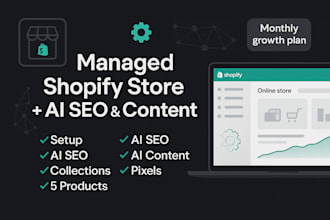 give you a managed shopify store plus ai SEO and content monthly