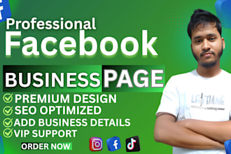 create and setup professional facebook business page instagram page