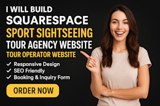 build squarespace sport sightseeing tour agency website tour operator website