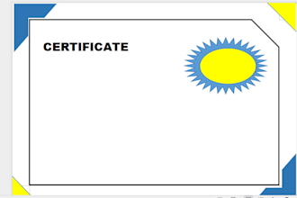 design a professional diploma or award certificate