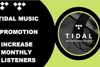 do organic viral tidal music promotion to increase monthly listeners