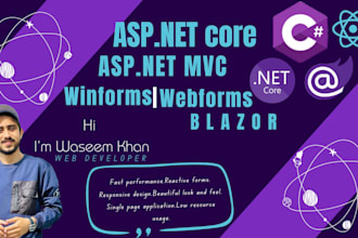 develop aspnet core mvc or webforms and winforms applications