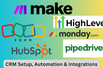 setup zoho crm hubspot monday gohighevel automation make integration pipedrive